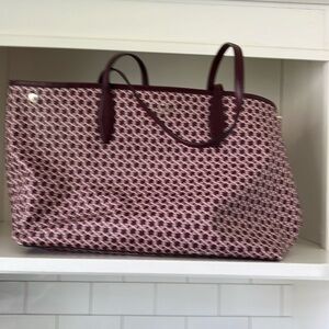 Kate Spade New York tote bag, burgundy multicolor